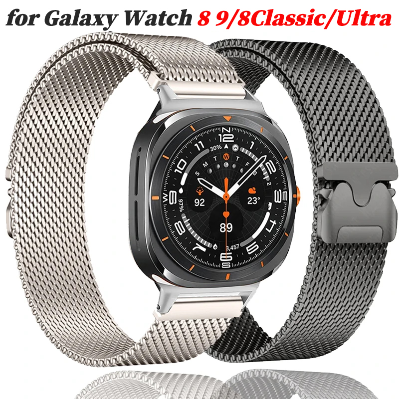 Samsung Smartwatch Ultra Accessories - Pulseira de Metal Milanesa para Samsung
