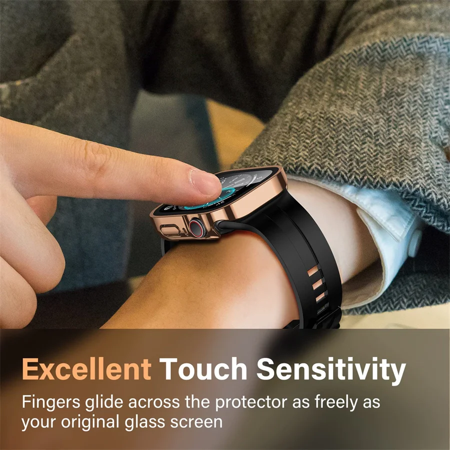 Vidro + capa para apple watch  - Smartwatch Watch Accessories For Women avaliação e preço