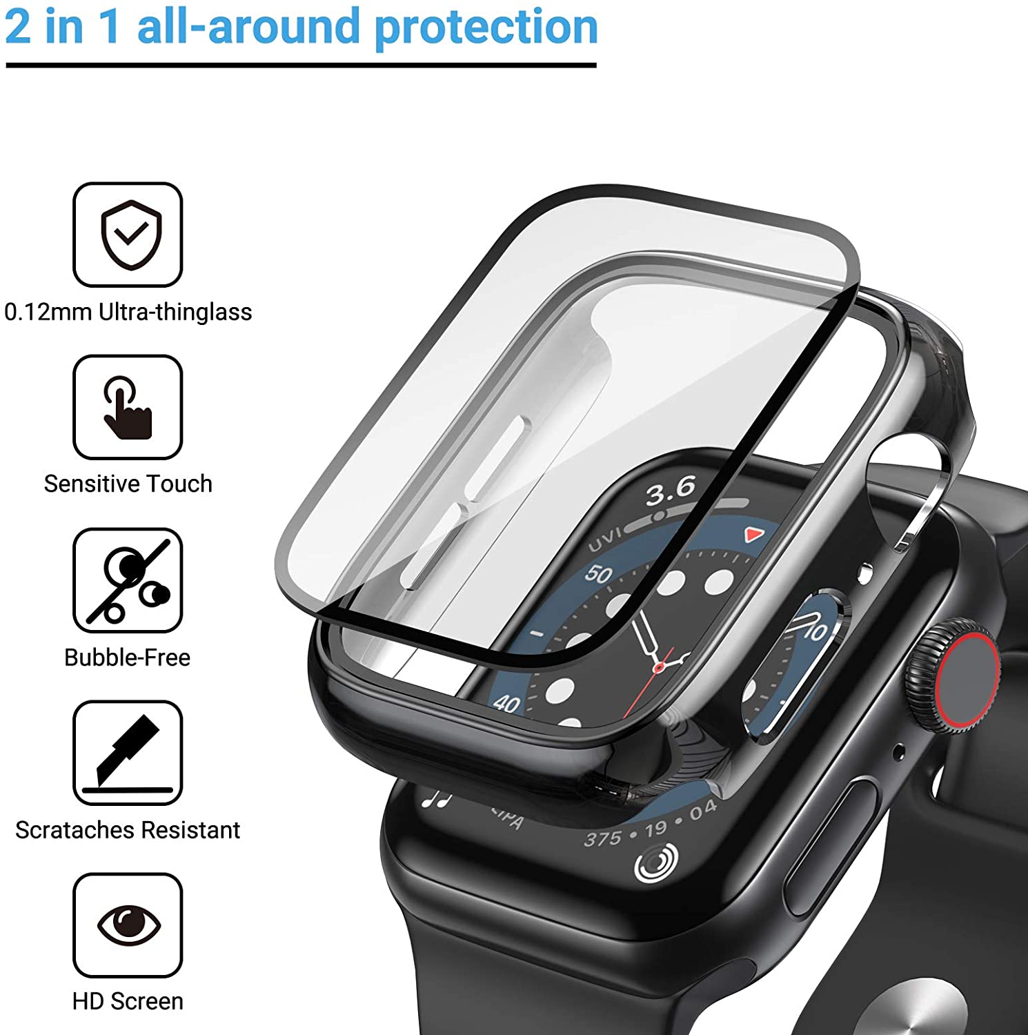 Vidro + capa para apple watch  - Apple Smartwatch Accessories avaliação e preço