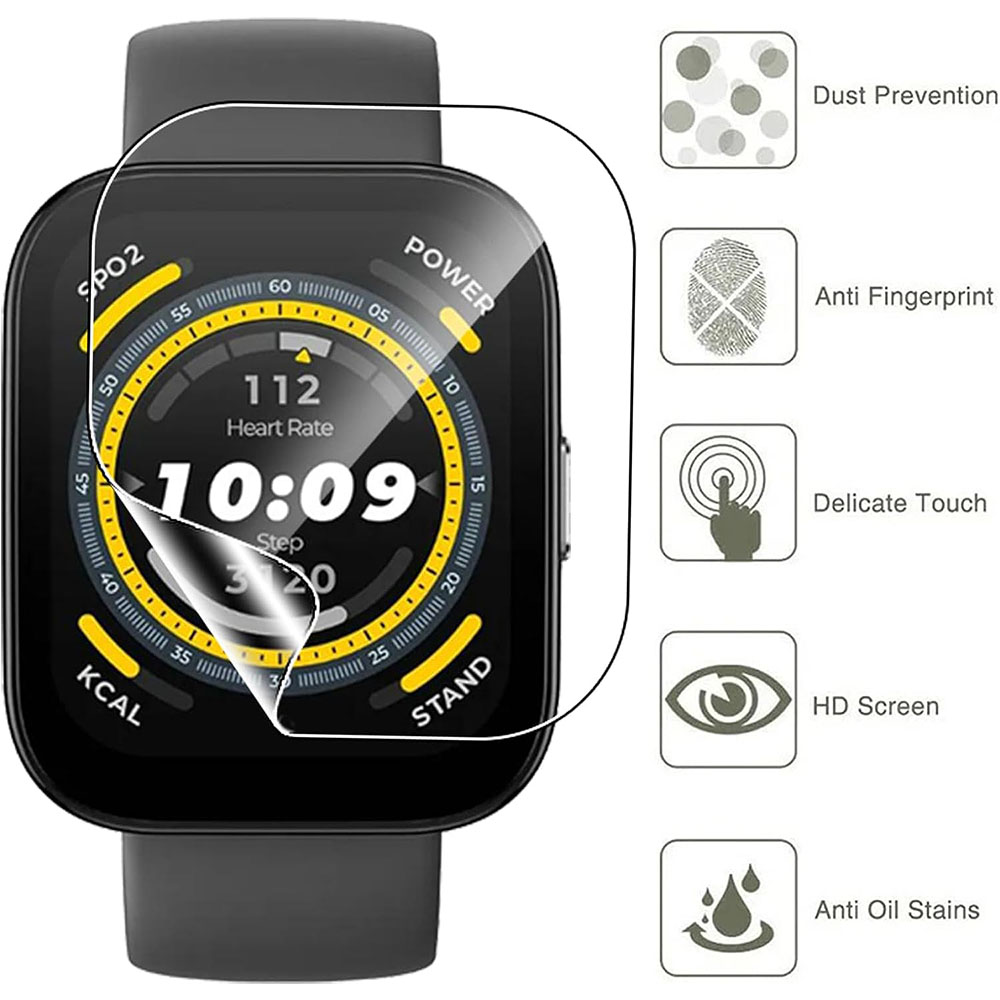 3 pçs claro hd filme protetor  - Amazfit Smartwatch Accessories avaliação e preço