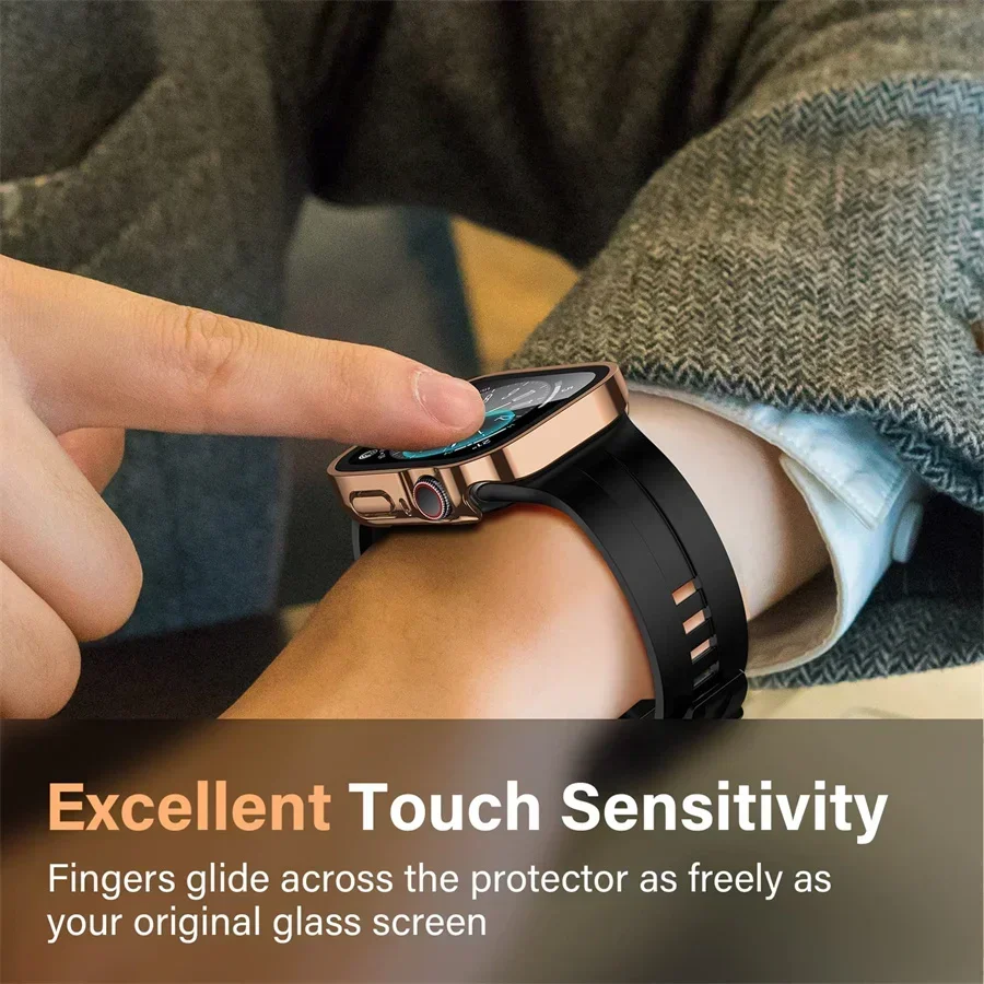 Vidro + capa para apple watch  - Smartwatch Watch Accessories For Women avaliação e preço