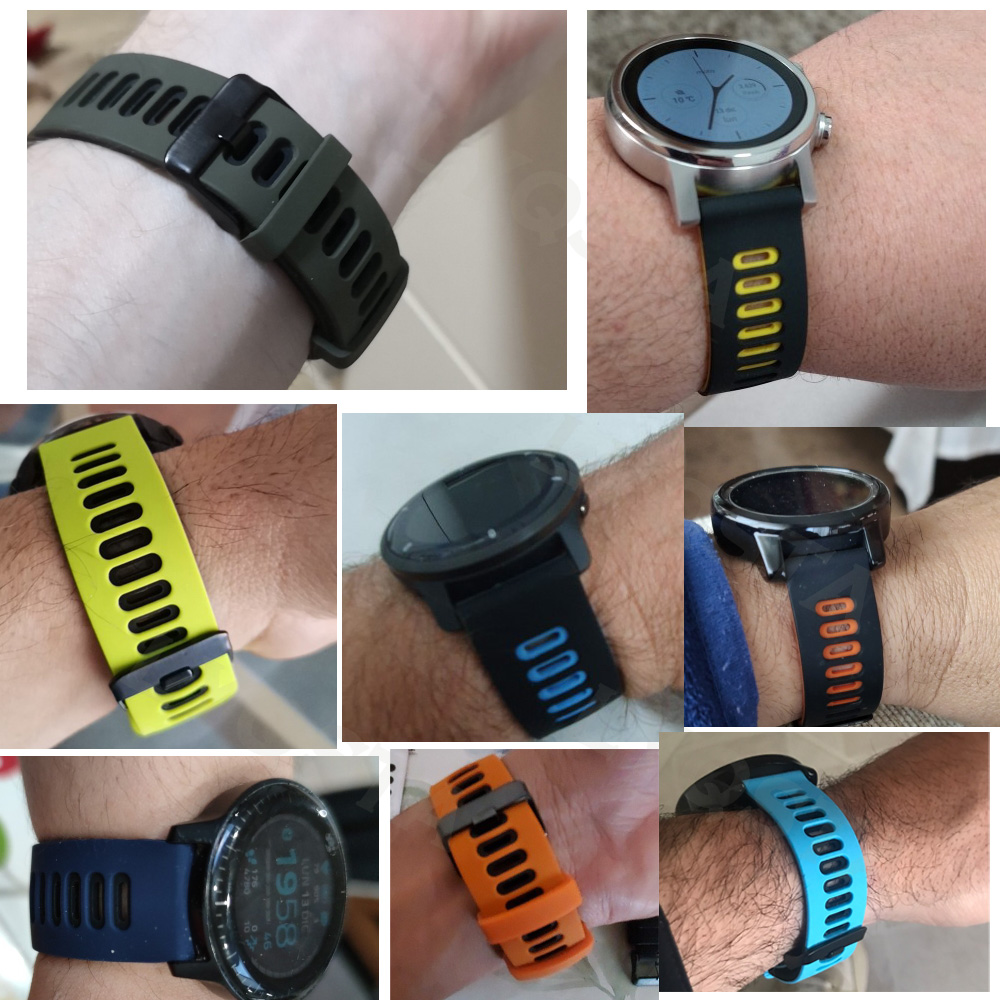 22mm pulseira de silicone maci - Xiaomi Smartwatch S3 Accessories avaliação e preço