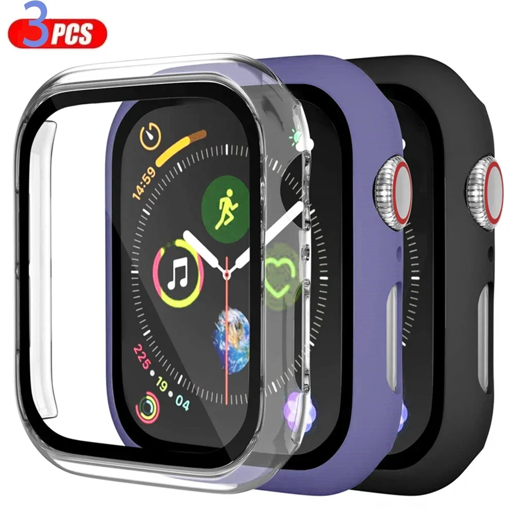 3 pacote de vidro + capa para  - Smartwatch Watch Accessories For Women avaliação e preço