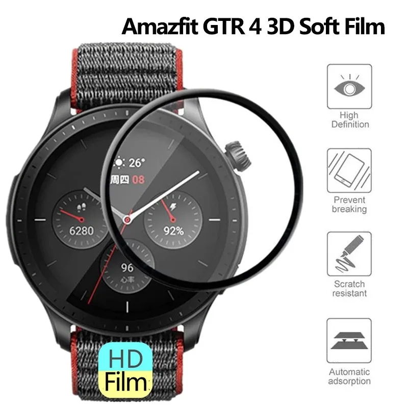HD Curvo Anti-Scratch Filme pa - Amazfit Smartwatch Accessories avaliação e preço