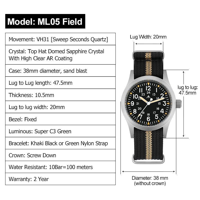Militado ml05 relógio vintage  - Smartwatch Nexus avaliação e preço